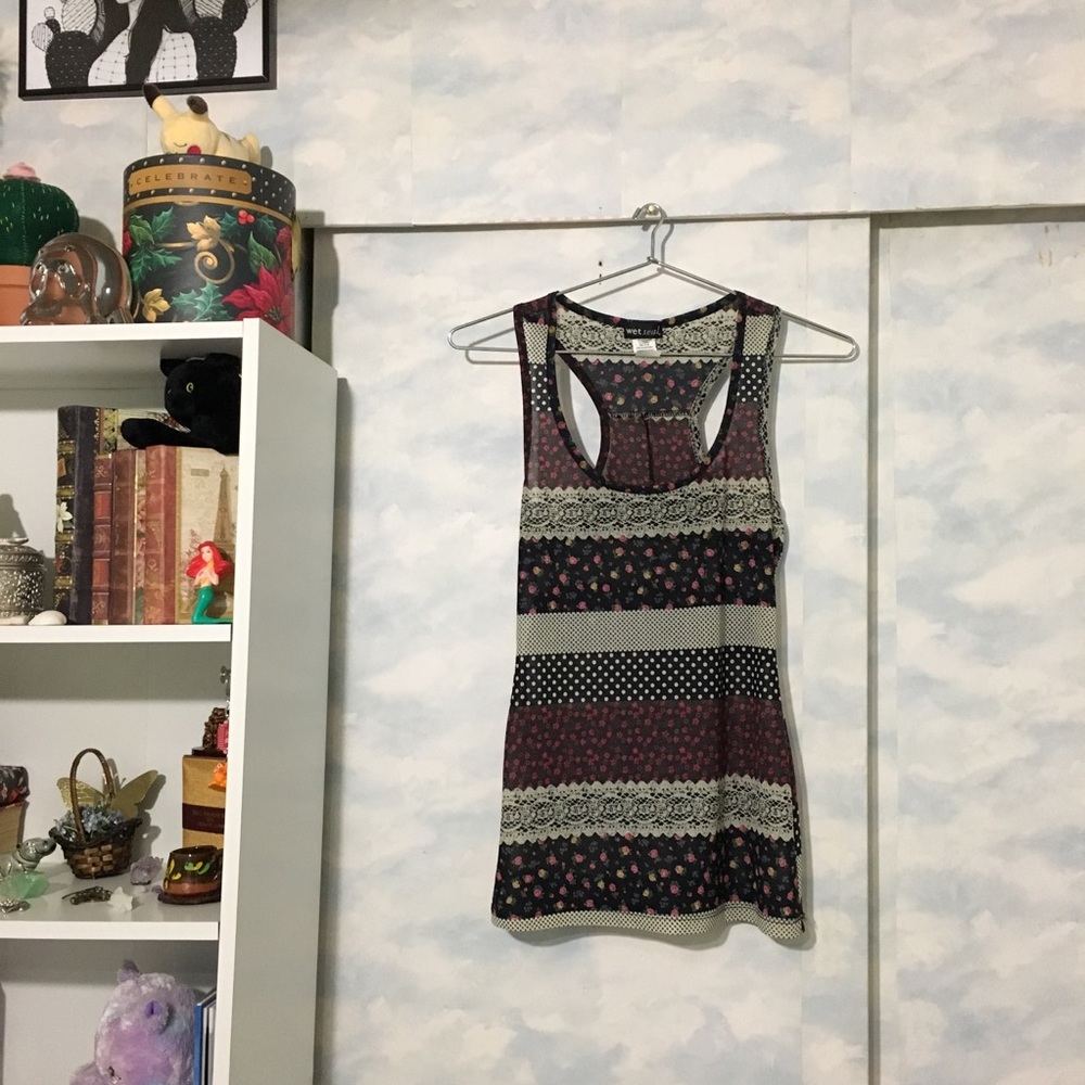 Wet Seal Multi Patterned Tank Top XS